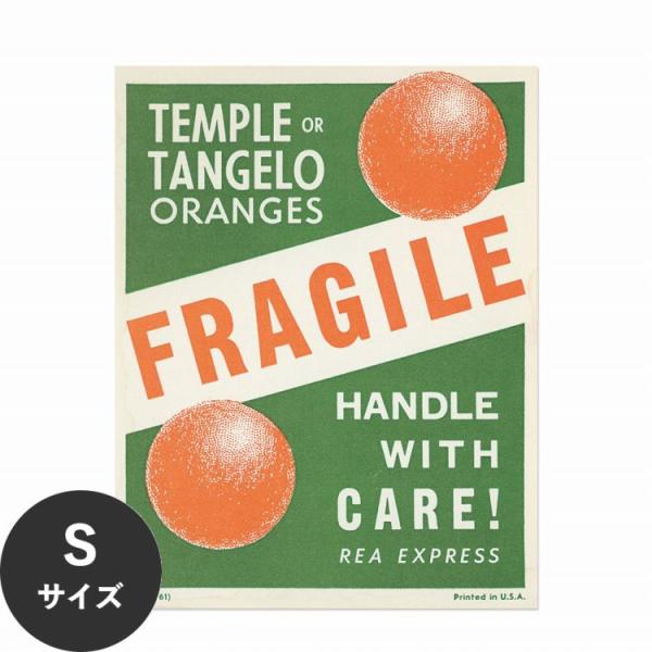 はがせる アートポスター インテリア Sサイズ 36×45 ラベルデザイン オレンジ 賃貸OK 水だ...