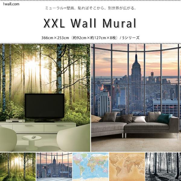 輸入壁紙 イギリス製 1 Wall / ワンウォール XXL Wall Mural (1セット(ヨコ...