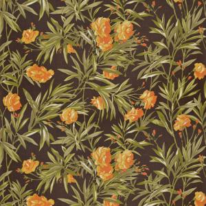 輸入壁紙 Vintage Wallpaper / WD-290 ヴィンテージ レトロ 花柄 オレンジ 茶色｜kabegamiya-honpo