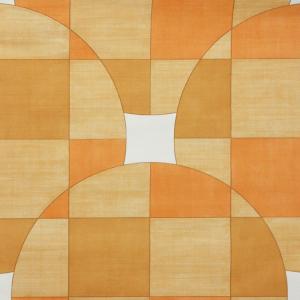 輸入壁紙 Vintage Wallpaper / WD-42 ヴィンテージ レトロ 幾何学 オレンジ｜kabegamiya-honpo