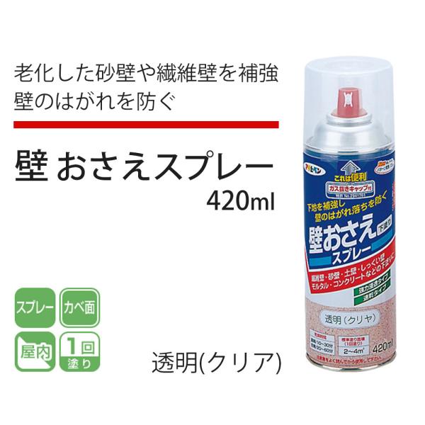 壁おさえスプレー 420ml 下塗り 壁面用 品番:519207