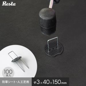法人様限定 防草シート 固定ピン 六角ドリルピン 200mm 100本入
