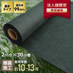 イノベックス 防草シート プレミアム15 黒 2m×30m×2本セット : ねっと
