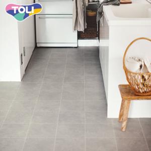 (法人・個人事業主様は送料無料) クッションフロア 土足 ペット タイル柄 182cm巾 2.3mm厚 東リ モルタルタイル