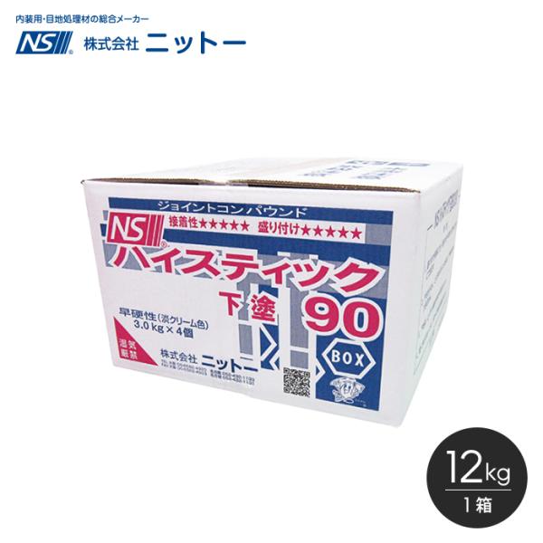 パテ 下塗パテ ニットー NS ハイスティック下塗90 12kg/箱(3kg×4)