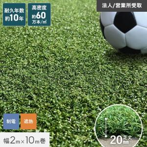 人工芝 ロール 2m×10m 芝丈20mm スポーツ用人工芝 遮熱 制電