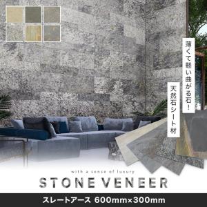 【在庫限り】天然石シート ストーンベニア slate earth （ハードタイプ） Sサイズ