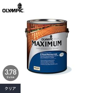 塗料 木部保護塗料 外装用 オリンピックマキシマム クリアー 3.78L｜kabegamiyasan