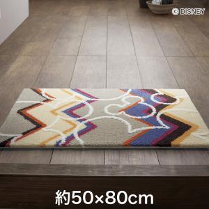 スミノエ ディズニー ラグマット MICKEY/Colorful herringbone MAT(カラフルヘリンボーンマット) 約50×80cm｜kabegamiyasan