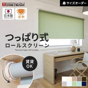 ロールスクリーン つっぱり オーダー 立川機工 ファーステージ ココルン遮熱 標準生地「幅250〜405mm×高さ300〜410mm」__rolltkk-t-002-a
