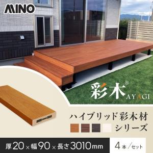 ウッドデッキ MINO ハイブリッド彩木材 厚み20×幅120×長さ3010mm