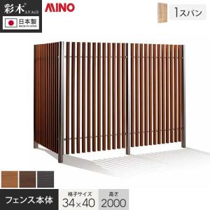 ウッドデッキ ハイブリッド彩木 ストライプフェンス 34×40 縦格子
