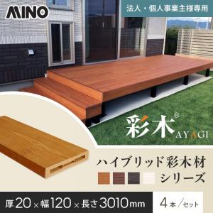 ウッドデッキ MINO ハイブリッド彩木材 厚み20×幅120×長さ3010mm
