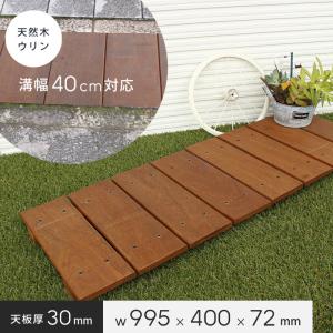 ウッドデッキ 天然木ウリン ラティス クロスフェンス 2台セット 幅450