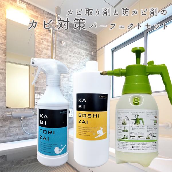 カビ取り剤 防カビ剤 パーフェクトセット お風呂 キッチン 壁  風呂掃除 お風呂掃除 排水溝 カビ...