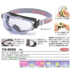 YAMAMOTO ゴーグル型保護めがね　YG-6000型 PET-AFレンズ（定形外対応品）/山本光学-保護めがね-防じんめがね-医療用-災害対策用-防災用用-消防用-ゴーグル