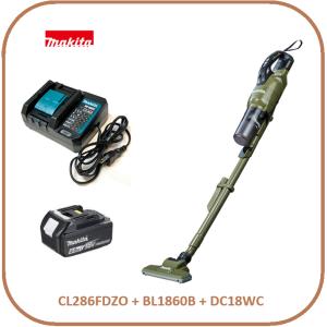 特価/マキタ 18V充電式クリーナ CL286FDZO(オリーブ) +BL1860B+DC18WC (本体+6.0Ahバッテリ1本+充電器) [サイクロン一体式/ワンタッチSW]$