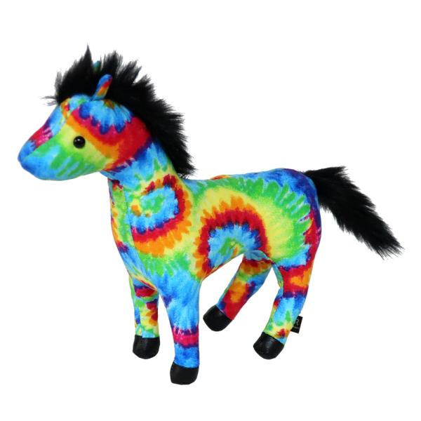 レターパックプラス可 馬 ぬいぐるみ カラフル タイダイ 動物 Ｒ４Ｔ Ｍサイズ HOR-TD-M