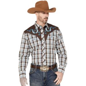 メール便可 メンズ ウエスタンシャツ カウボーイ ウエスタン チェック