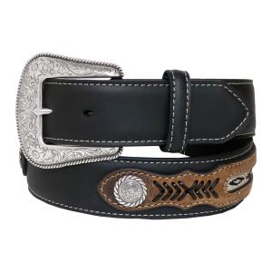 トニーラマ TONY LAMA 1373L ベルト メンズ ブラック エンボス 18)C40963 メンズ ブラック エンボス加工 リザード ウエスタンベルト