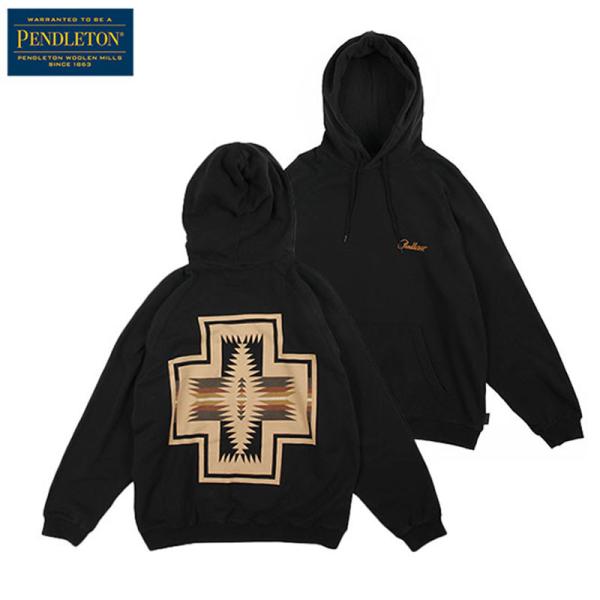 ペンドルトン Ｐｅｎｄｌｅｔｏｎ ラグラン スウェット フーディー ネイティブ柄 黒 ブラック OU...