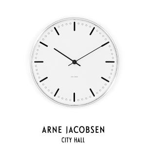 ARNE JACOBSEN アルネ ヤコブセン CITY HALL 160mm 43621 Wall Clock シティ ホール ウォール クロック ホワイト クオーツ お取り寄せ｜kadecoco