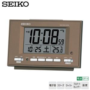 電波 めざまし 温度 時計 SQ778B セイコー SEIKO クロック アラーム カレンダー 自動点灯 温度計 お取り寄せ｜kadecoco