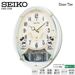 ディズニー 電波 掛 時計 FW579W メロディ セイコー SEIKO ディズニータイム ミッキーマウス＆ミニーマウス お取り寄せ｜kadecoco