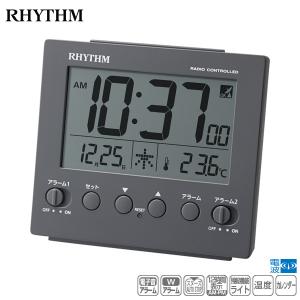 RHYTHM 電波 掛 時計 フィットウェーブリブA02 8FYA02SR03 壁掛 連続