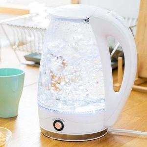 電気 ガラス ケトル 1.8L 保温機能付き おしゃれ KDKE-18AW