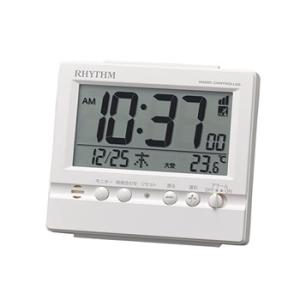 8RZ201SR03 リズム時計 電波デジタル時計 フィットウェーブヴィスタ 白