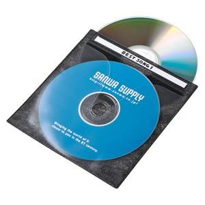 FCD-FN100BKN サンワサプライ DVD・CD不織布ケース（ブラック）｜kaden-sakura