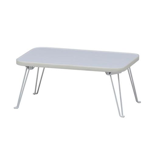 FUJI-14421 不二貿易 カラーミニテーブル ホワイト／ホワイト 完成品 折りたたみ可