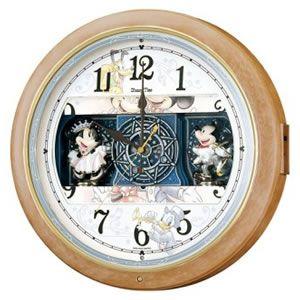 4MN499AZ23 リズム 電波アナログ掛け時計 スモールワールドブルームGO