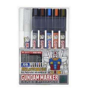 H-4973028505665 GSIクレオス ガンダムマーカー流し込みスミ入れペンセット 6本セット｜家電のSAKURA