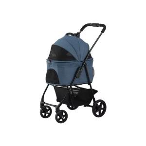 I-4967576786430 アイリスオーヤマ 3WAYペットカート ネイビー TPC-990 ワンタッチ折りたたみ 収納袋付き ペットキャリー｜家電のSAKURA