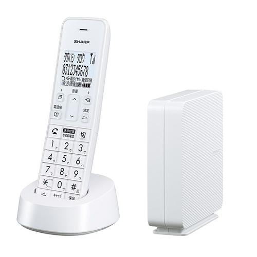 JD-SF3CL-W シャープ デジタルコードレス電話機 子機1台付き ホワイト系 電話線すっきりモ...
