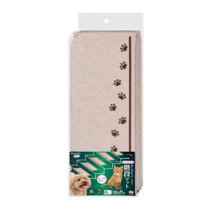 階段マット 肉球 ライトベージュ 6枚入