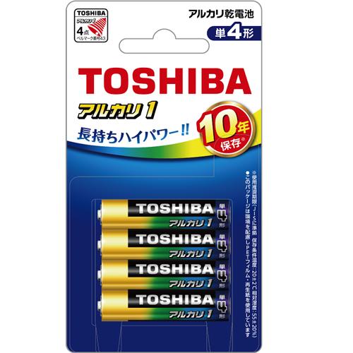 LR03AN-4BP 東芝 アルカリ1 アルカリ乾電池 単4形 1パック4本入り ブリスターパック ...