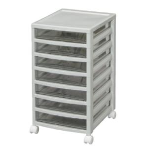 OCE-S700R アイリスオーヤマ オフィスチェスト 浅7段 ライトグレー