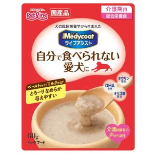 P-4902418532240 ペットライン Medycoat メディコート ライフアシスト ウェット ペーストタイプ ミルク仕立て 60g 犬用｜kaden-sakura