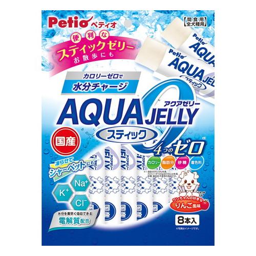 P-4903588136733 ペティオ アクアゼリー 4つのゼロ りんご風味 スティックタイプ 8...