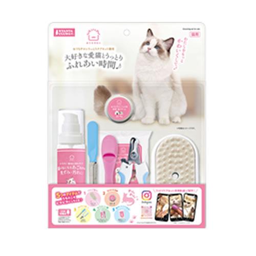 P-4906456582328 マルカン おうちサロン うっとりケアセット 猫用 5つのアイテム U...