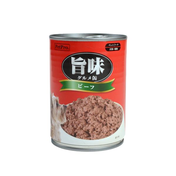 P-4959058077099 ペットプロジャパン 旨味グルメ缶 ビーフ 375g 犬用 ウェット缶