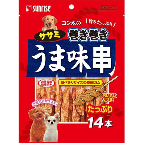 P-4973321934889 マルカン サンライズ事業部 ゴン太のササミ巻き巻き　うま味串　１４本