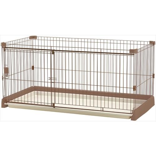 P-4973655891810 リッチェル  ペット用お掃除簡単サークル１５０−８０茶