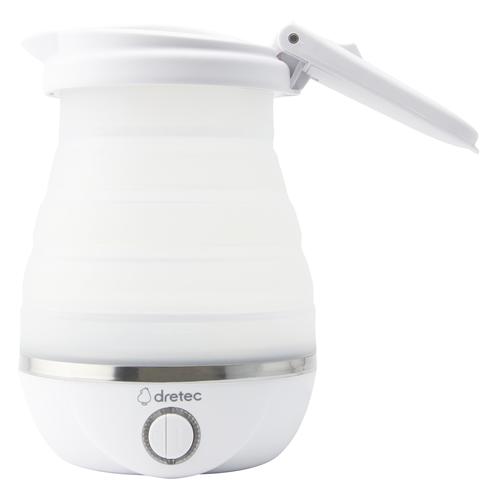 PO-168WT ドリテック 0.6L トラベルケトル ホワイト 折りたためるケトル 100〜240...