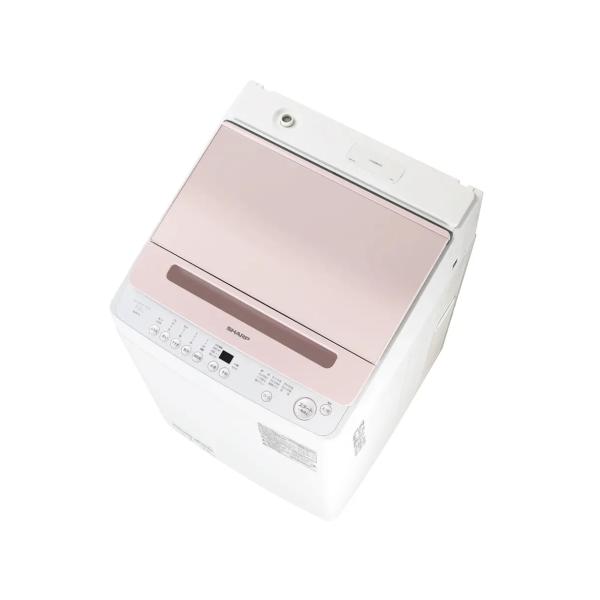 シャープ [SHARP] 　搬入設置無し　洗濯機　穴なし槽 ES-GV7J-P [ピンク系]