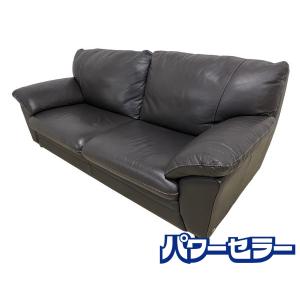 イタリア製 ニコレッティ/Nicoletti 本革 ソファ 1人掛け 黒革 NICOLETTI ニコレッティ Eco(エコ3) 2.5人掛けソファ 総本革張り