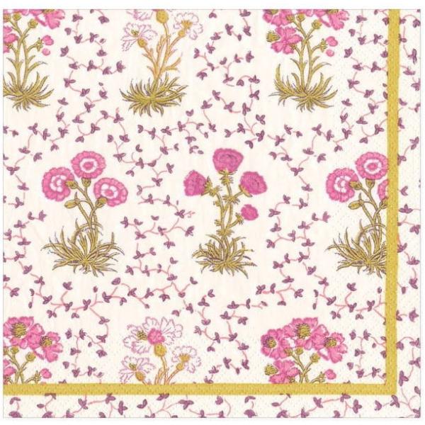 5枚 ペーパーナプキン セミス ド フルール ピンクSemis de Fleurs　Pink Cas...